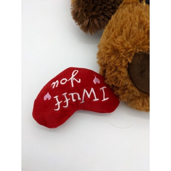 Hug & Luv dog plush I love you  tongue  17 in brown  floppy - Picture 7 of 9